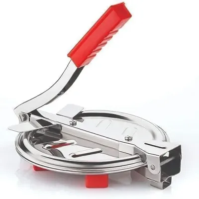 Puri Maker Press Machine - 6.5 Inch Stainless Steel Puri Press - Ideal for Making Poori, Papad, Khakhra & More